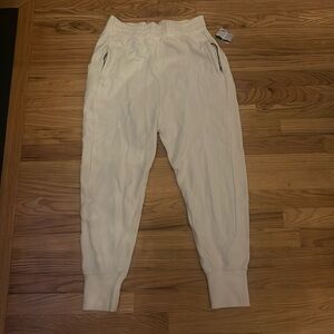 Free People white joggers